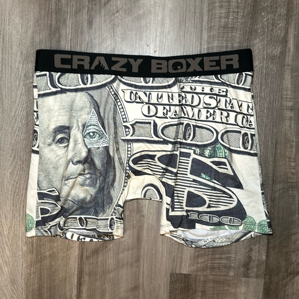 Benjamins Money Crazy Boxer Boxer Brief - XL